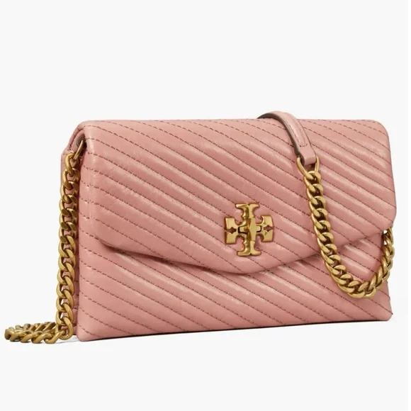 Tory Burch Chain Wallet Kira Chevron Moto Bag - Picture 2 of 4